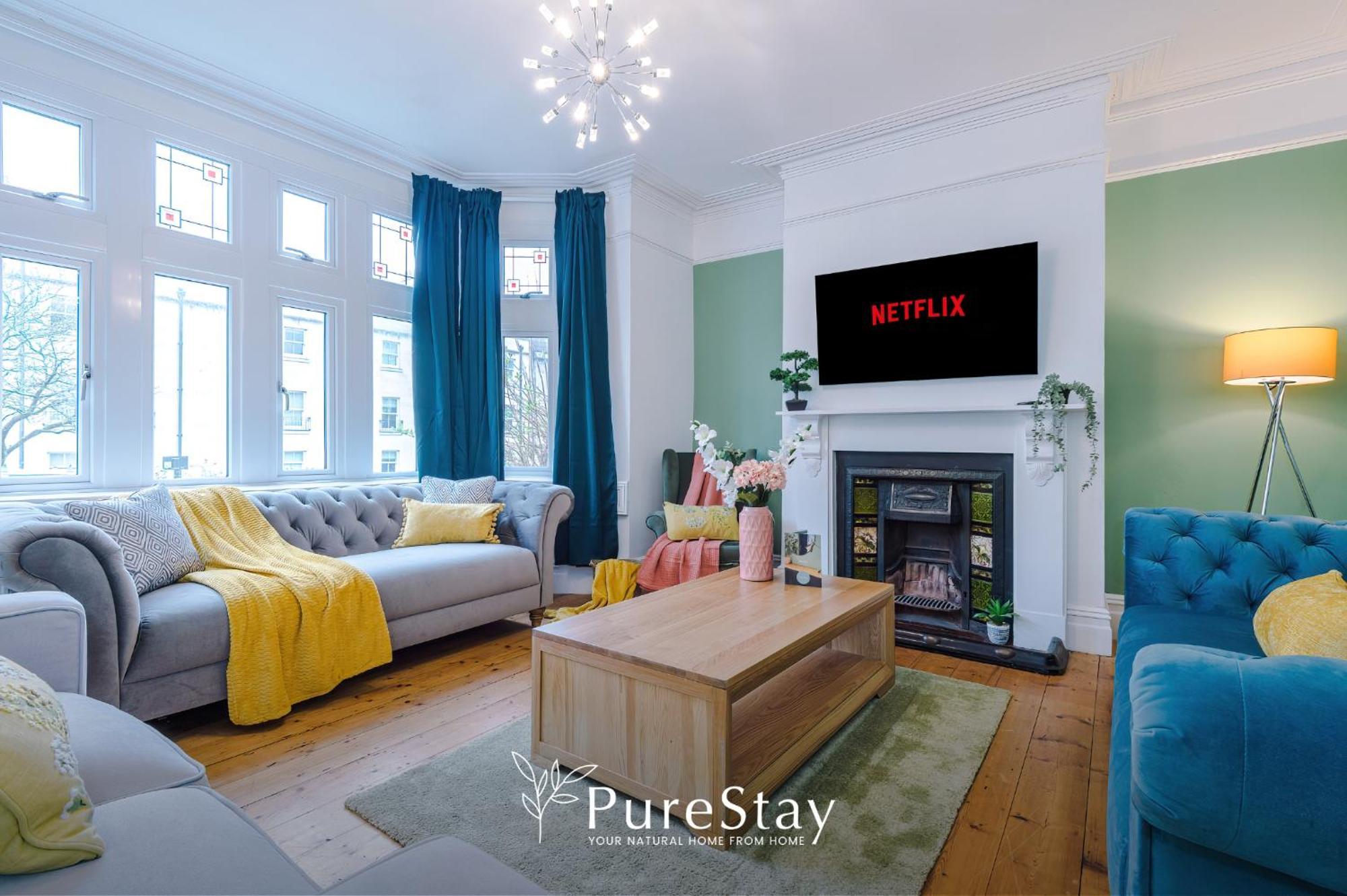 Incredible - Five Bedroom - 7 Actual Beds - 6 Bathroom House By Purestay - Central Bath With Parking 外观 照片