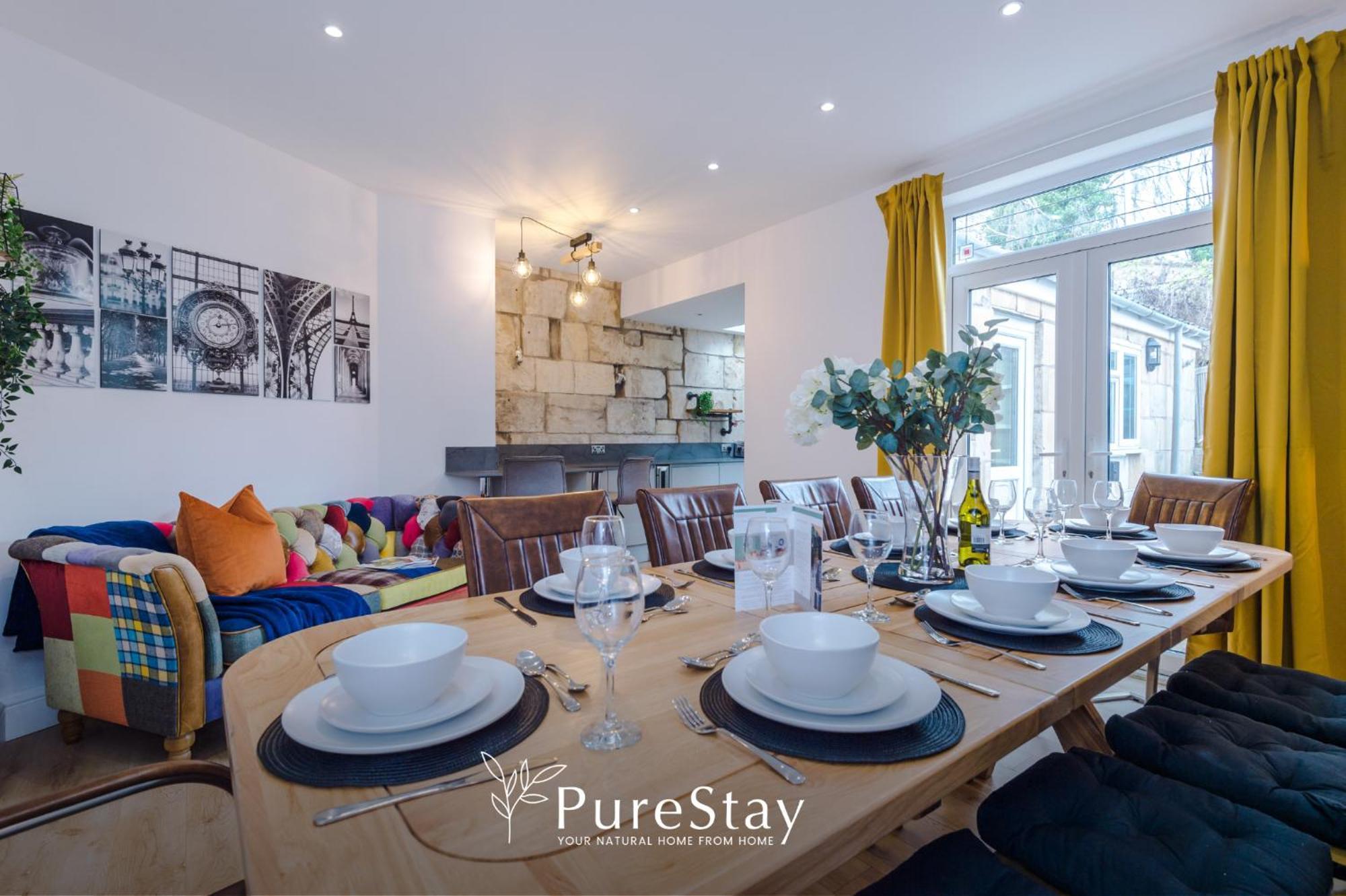 Incredible - Five Bedroom - 7 Actual Beds - 6 Bathroom House By Purestay - Central Bath With Parking 外观 照片