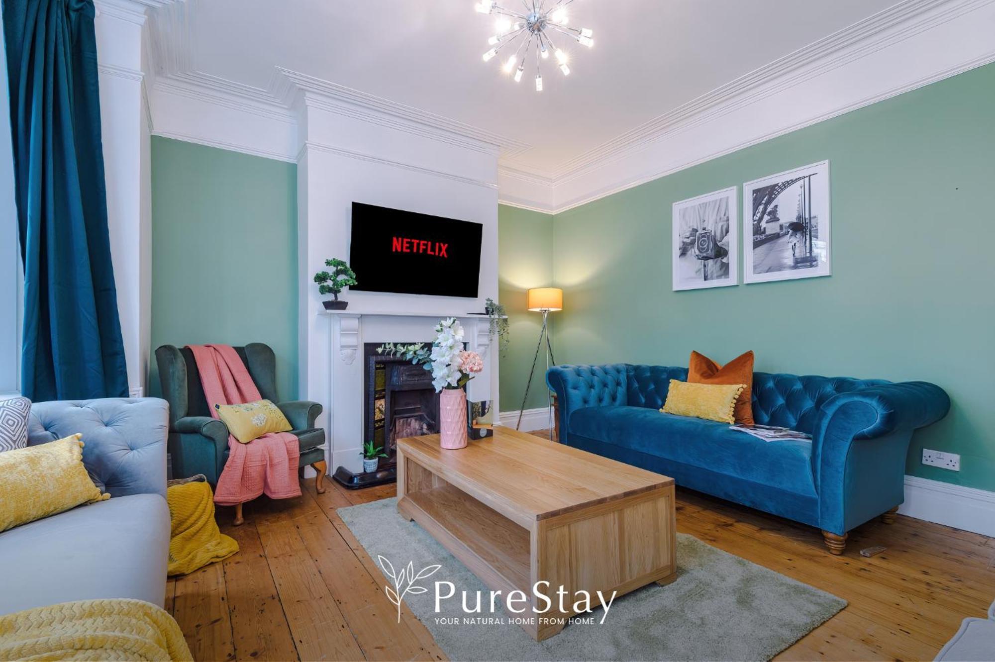 Incredible - Five Bedroom - 7 Actual Beds - 6 Bathroom House By Purestay - Central Bath With Parking 外观 照片